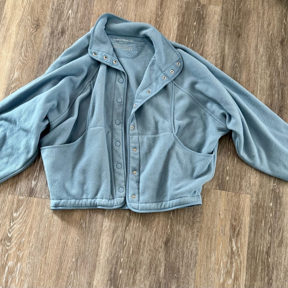 Outdoor Voices Blue Teddy Jacket